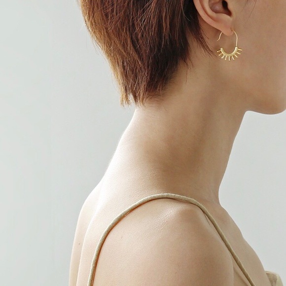 NWOT Madewell Succulent Gold Plated Drop Earrings - Picture 4 of 7